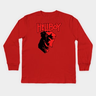 Hellboy Profile (Alt Print) Kids Long Sleeve T-Shirt